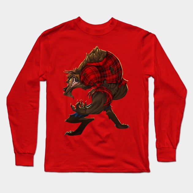 Werewolf Long Sleeve T-Shirt by JoshNelsonArt